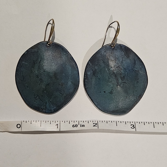 NEW RLM Studio Blue Earrings Bohemian 70s Retro Cottagecore Feminine Preppy - Picture 8 of 8